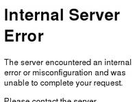 500 Internal Server Error